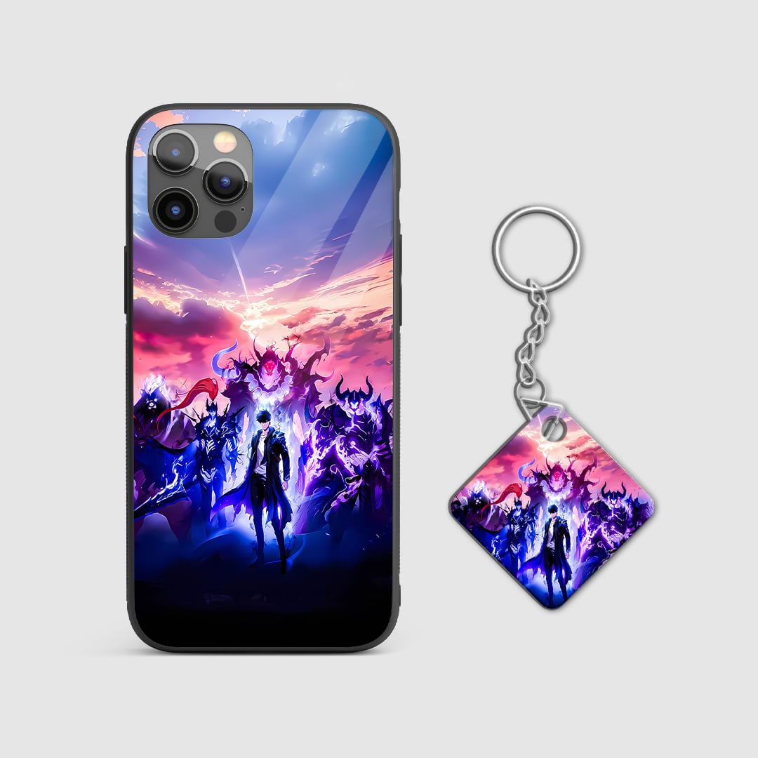 Back view of Scene Case showing detailed moment from Solo Leveling with Keychain.