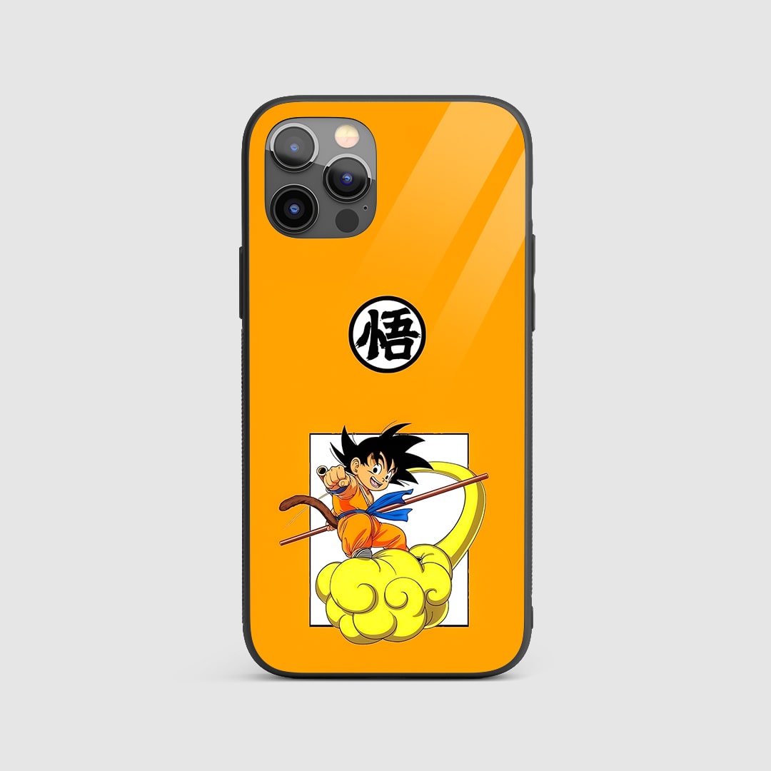 Son Goku Nimbus Silicone Armored Phone Case front view with Nimbus design.