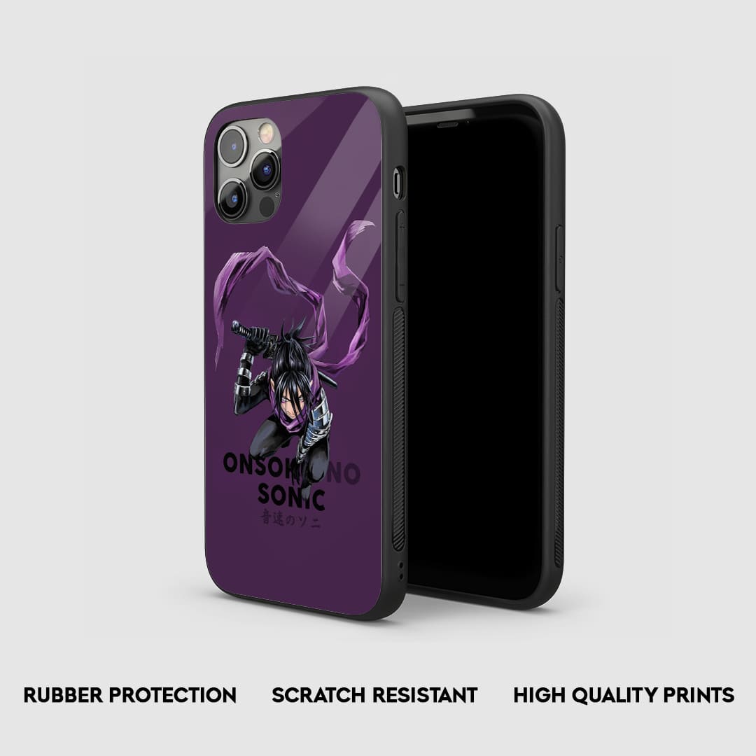 Side view of the Sonic Armored Phone Case, highlighting its thick, protective silicone material.