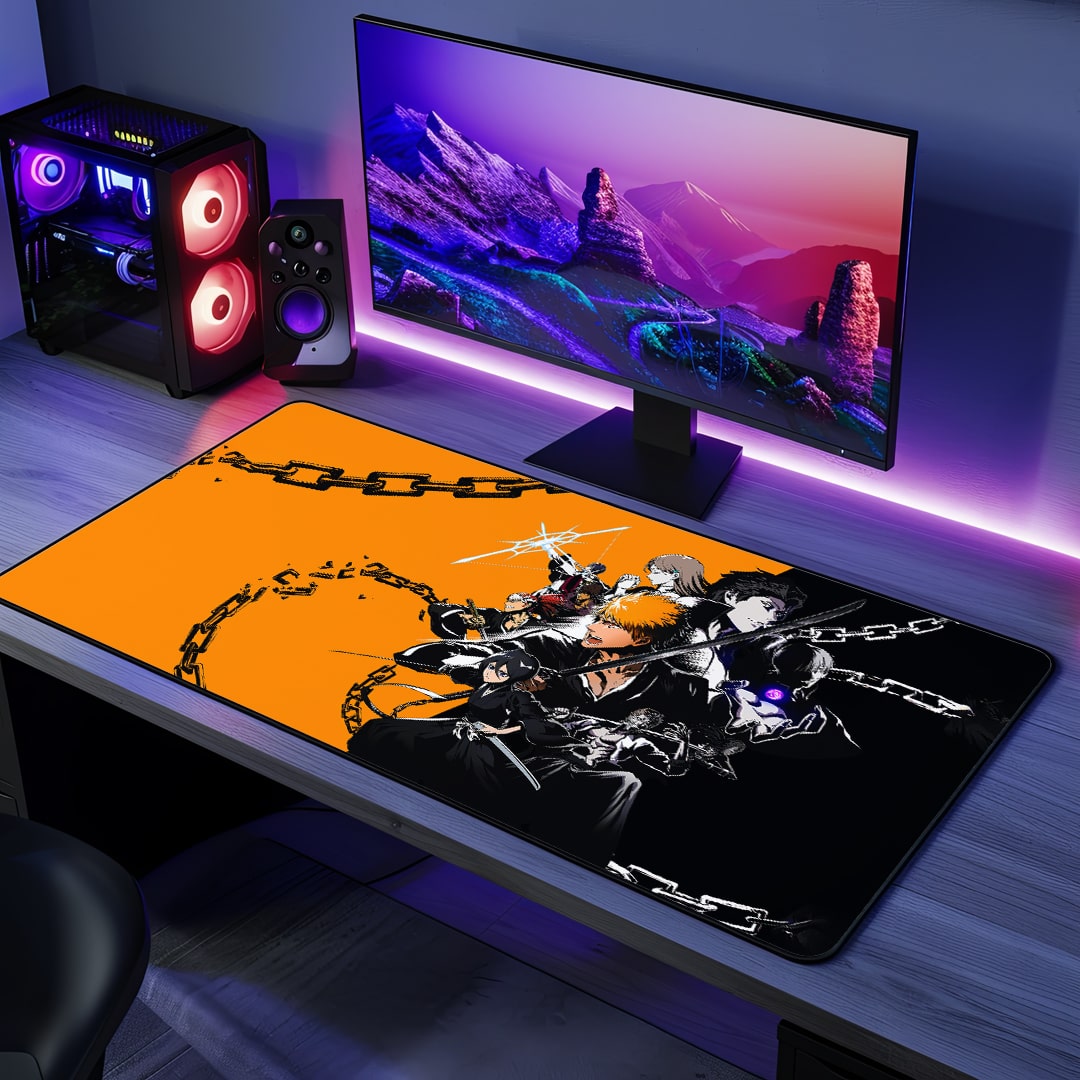 Soul Society Squad Desk Mat with bold anime artwork