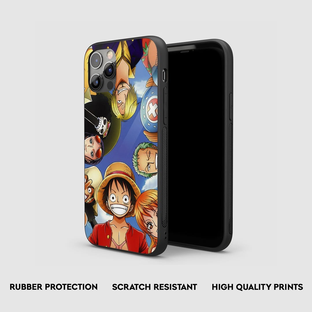 Side view of the Straw Crew Armored Phone Case, showcasing its robust protective silicone.