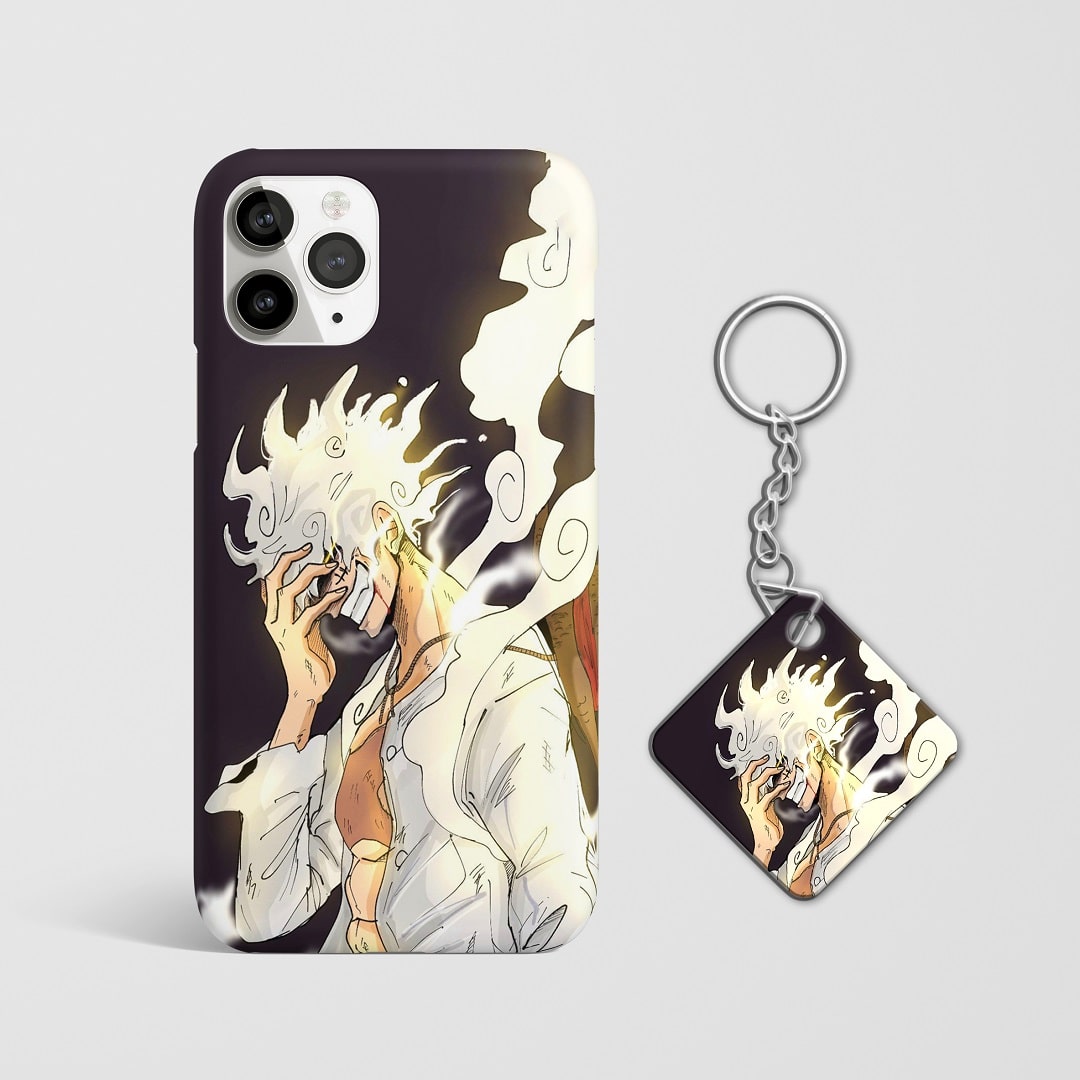 Close-up of Straw Hat Joyboy Phone Cover showcasing detailed Joyboy artwork with Keychain.
