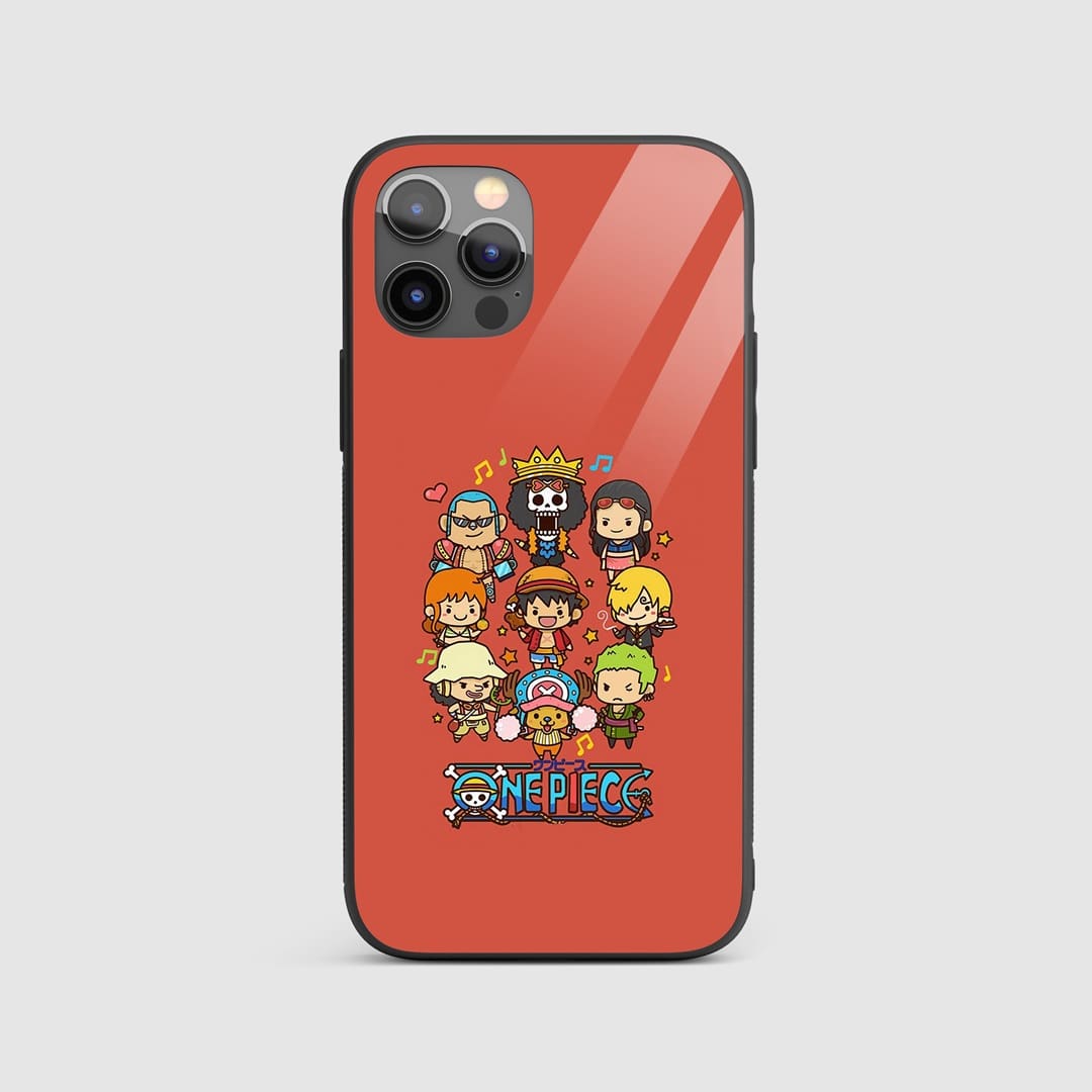 Straw Hat Pirate Silicone Armored Phone Case featuring the Jolly Roger emblem of Luffy's crew.