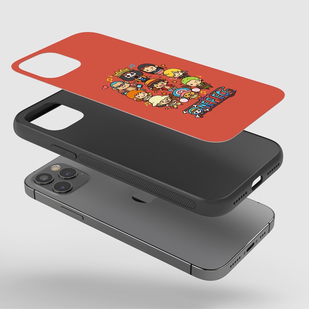 Straw Hat Pirate Phone Case installed on a smartphone, showcasing easy access to all buttons and ports.