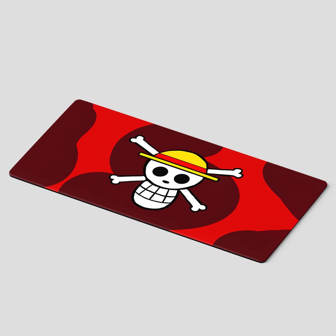 One Piece Straw Hat pirate symbol desk mat