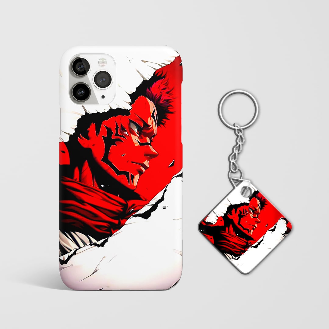 Sukuna action slash artwork anime cover with Keychain