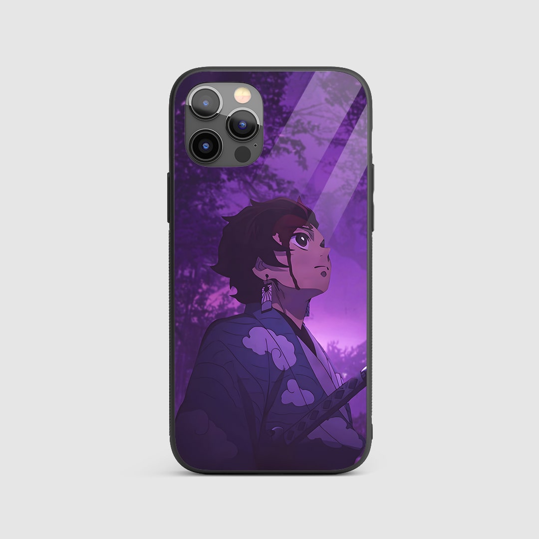 Tanjiro Aesthetic Silicone Armored Phone Case featuring stunning artwork of Tanjiro Kamado.