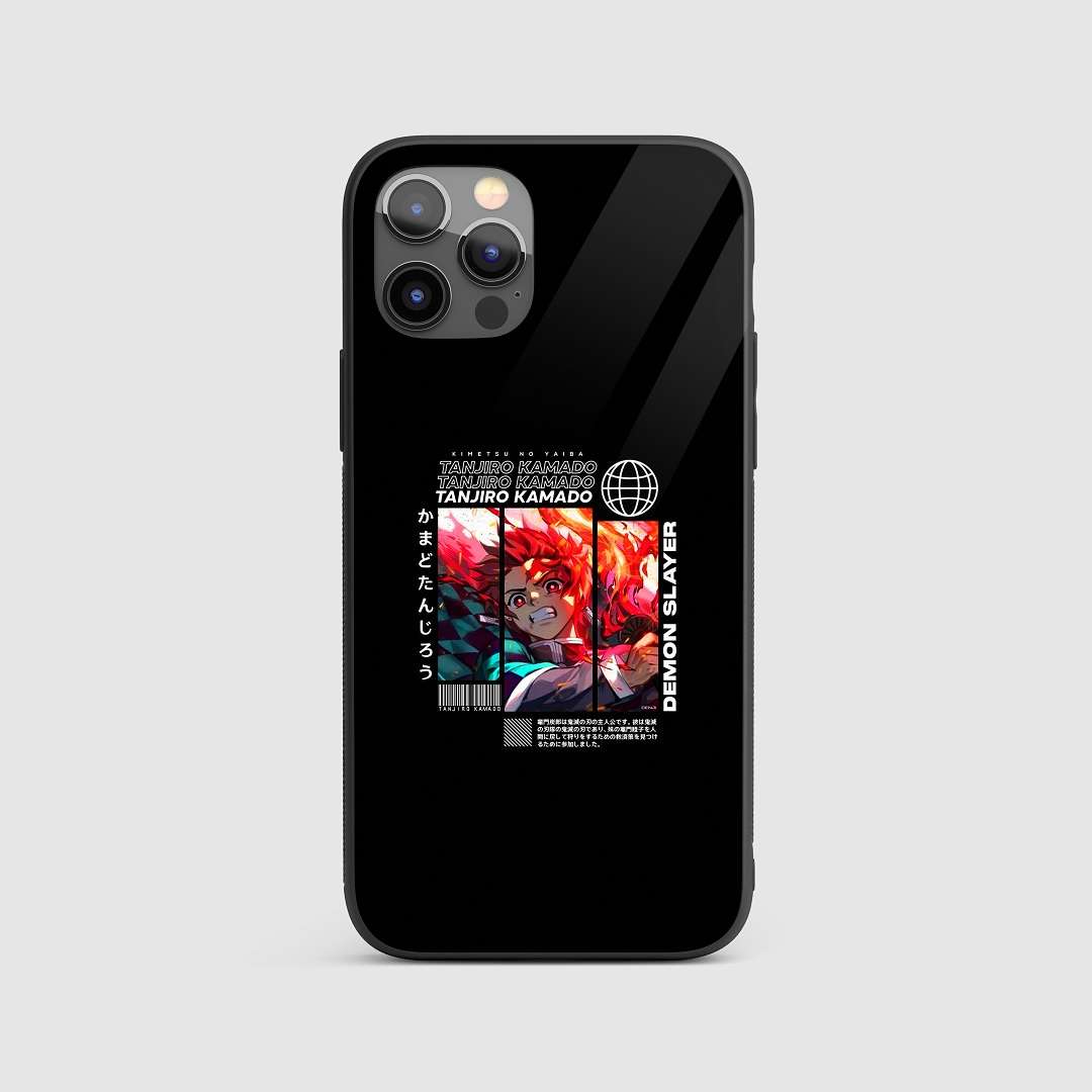 Tanjiro Synopsis Silicone Armored Phone Case featuring detailed artwork of Tanjiro Kamado's journey.