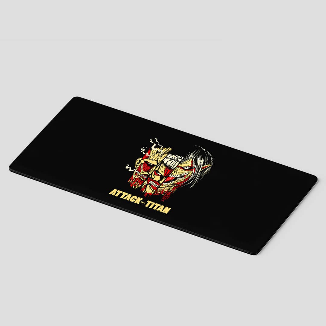 Attack on Titan fierce Titan face desk mat