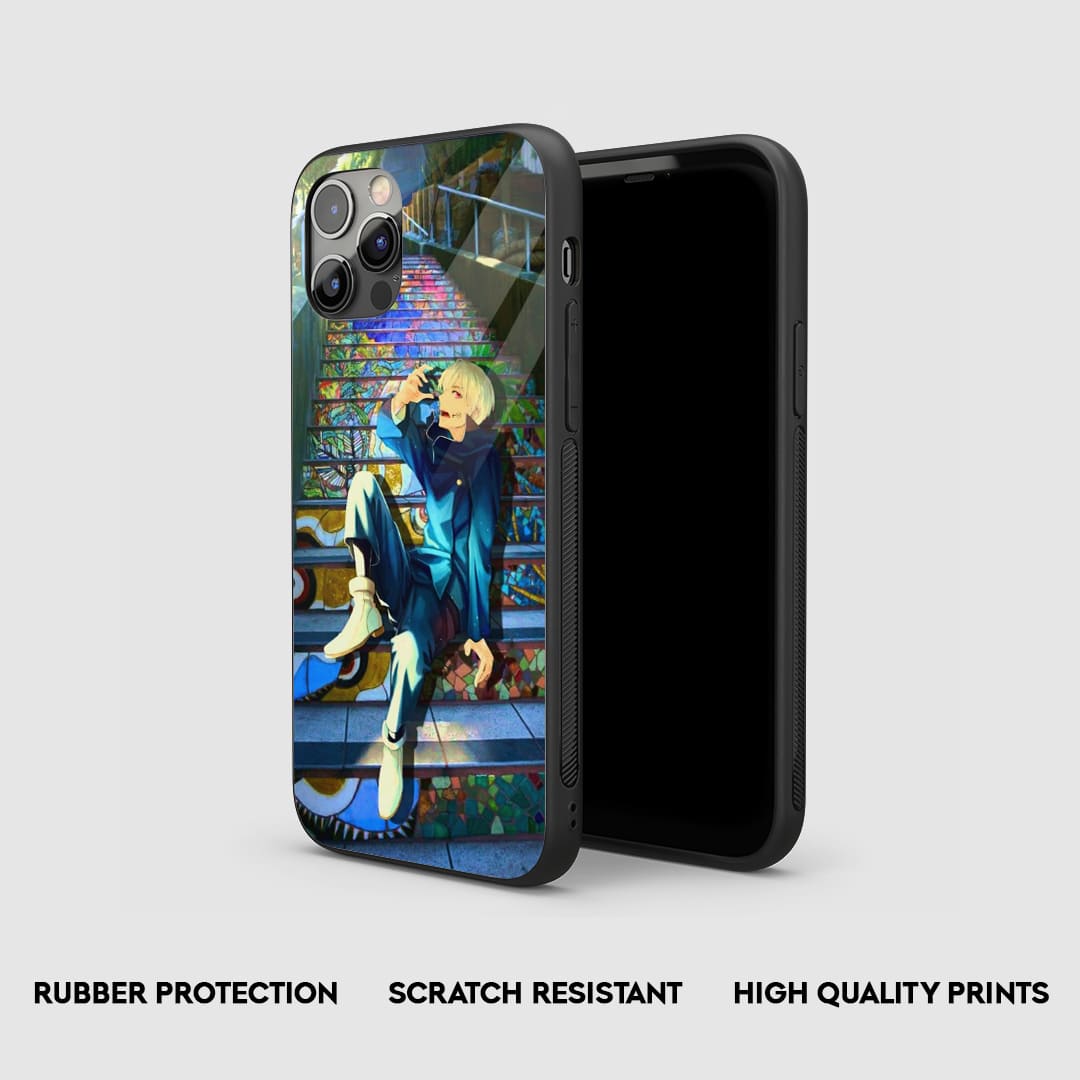 Side view of the Toge Inumaki Armored Phone Case, highlighting its thick, protective silicone.