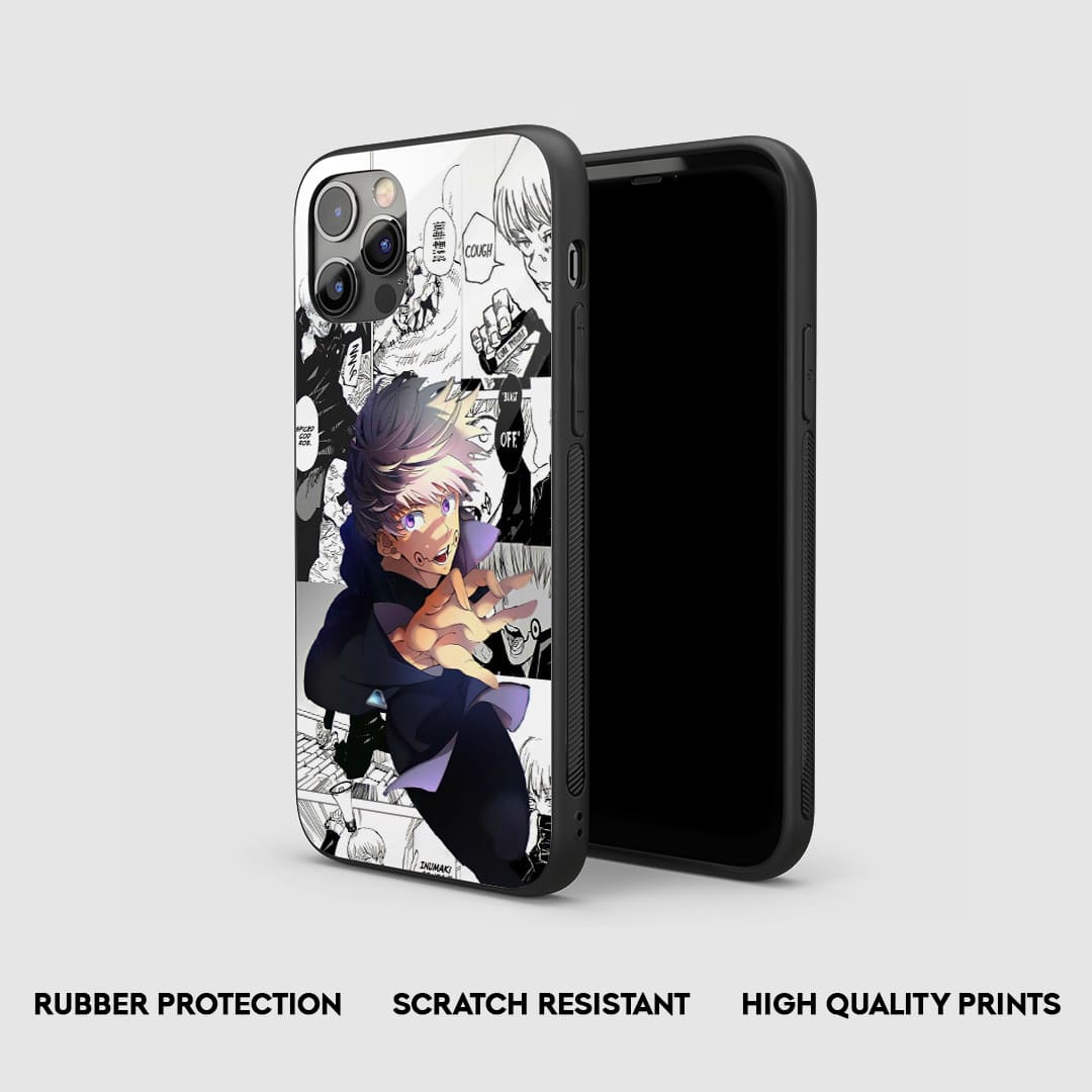 Side view of the Toge Manga Armored Phone Case, showcasing its thick, protective silicone.