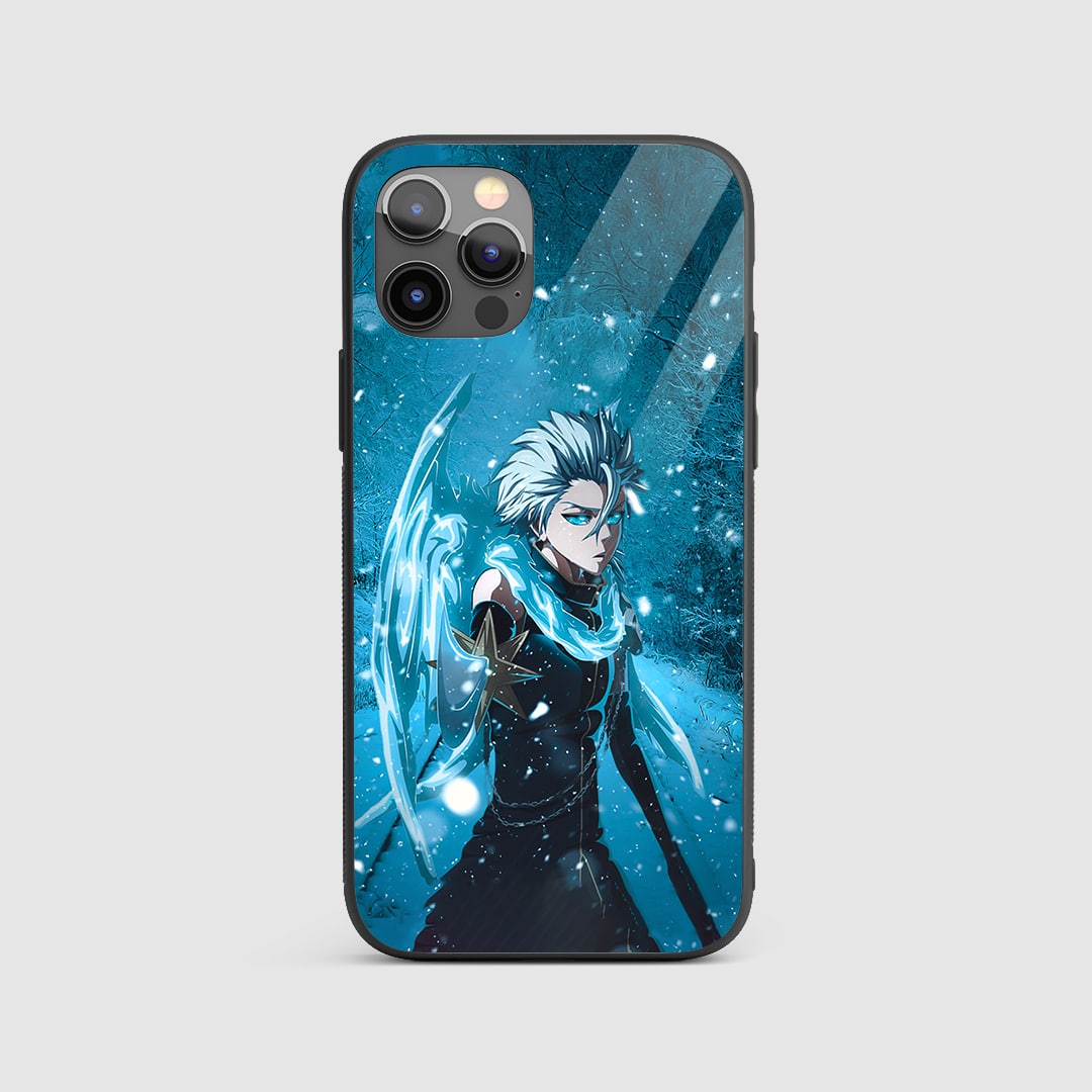 Toshiro Action Silicone Armored Phone Case featuring striking artwork of Toshiro Hitsugaya.
