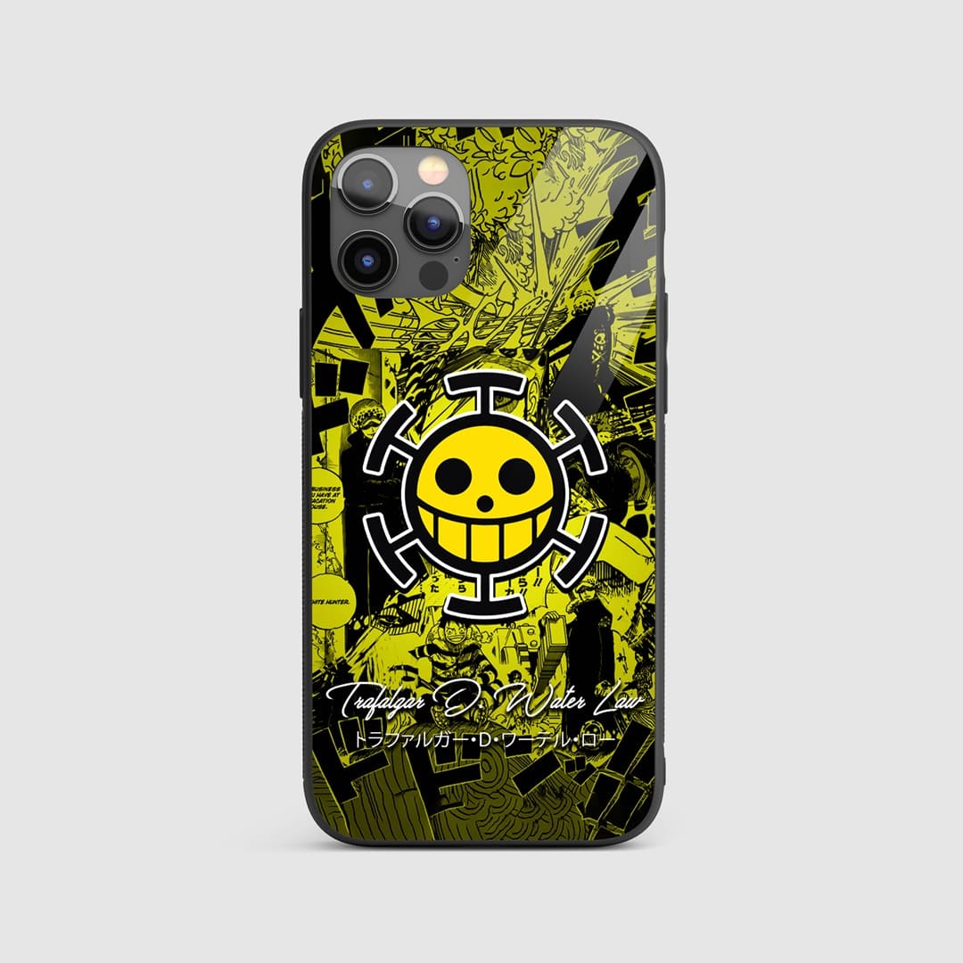 Trafalgar Symbol Silicone Armored Phone Case with the iconic Heart Pirates symbol.