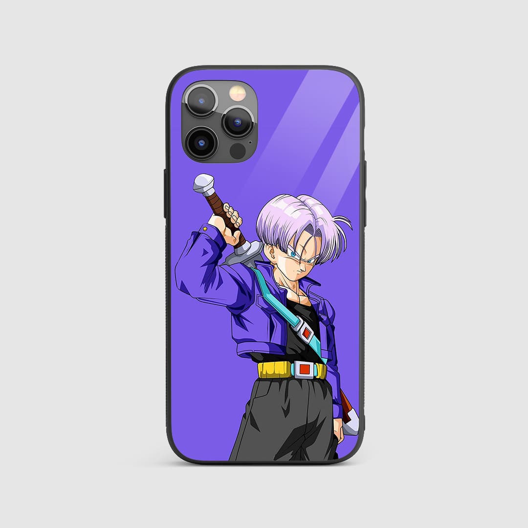 Trunks Silicone Armored Phone Case showcasing Trunks in his iconic battle pose.