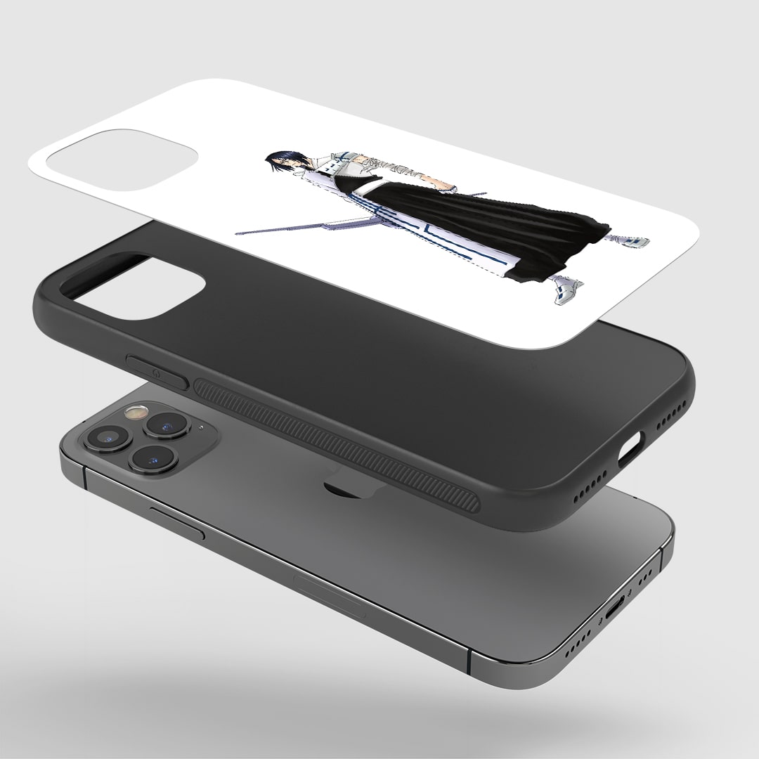 Uryu Ishida Phone Case installed on a smartphone, offering robust protection and a sleek design.