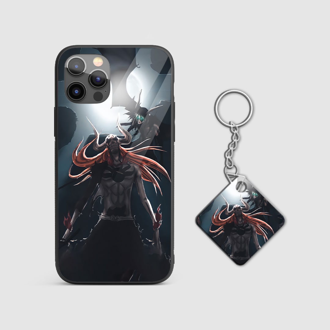 Fierce graphic design of Vasto Lorde from Bleach on a durable silicone phone case with Keychain.