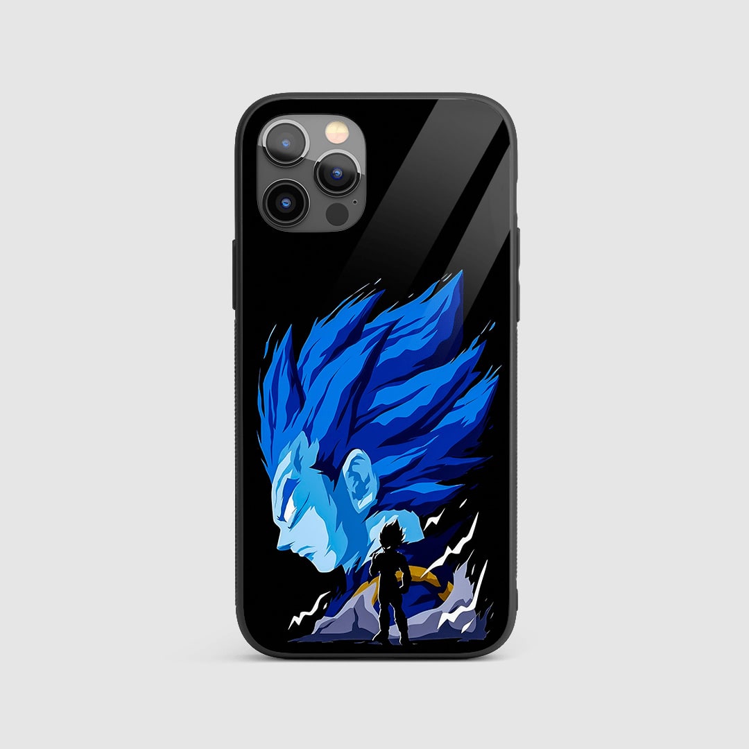Vegeta Fan Art Silicone Armored Phone Cover front view with bold design.
