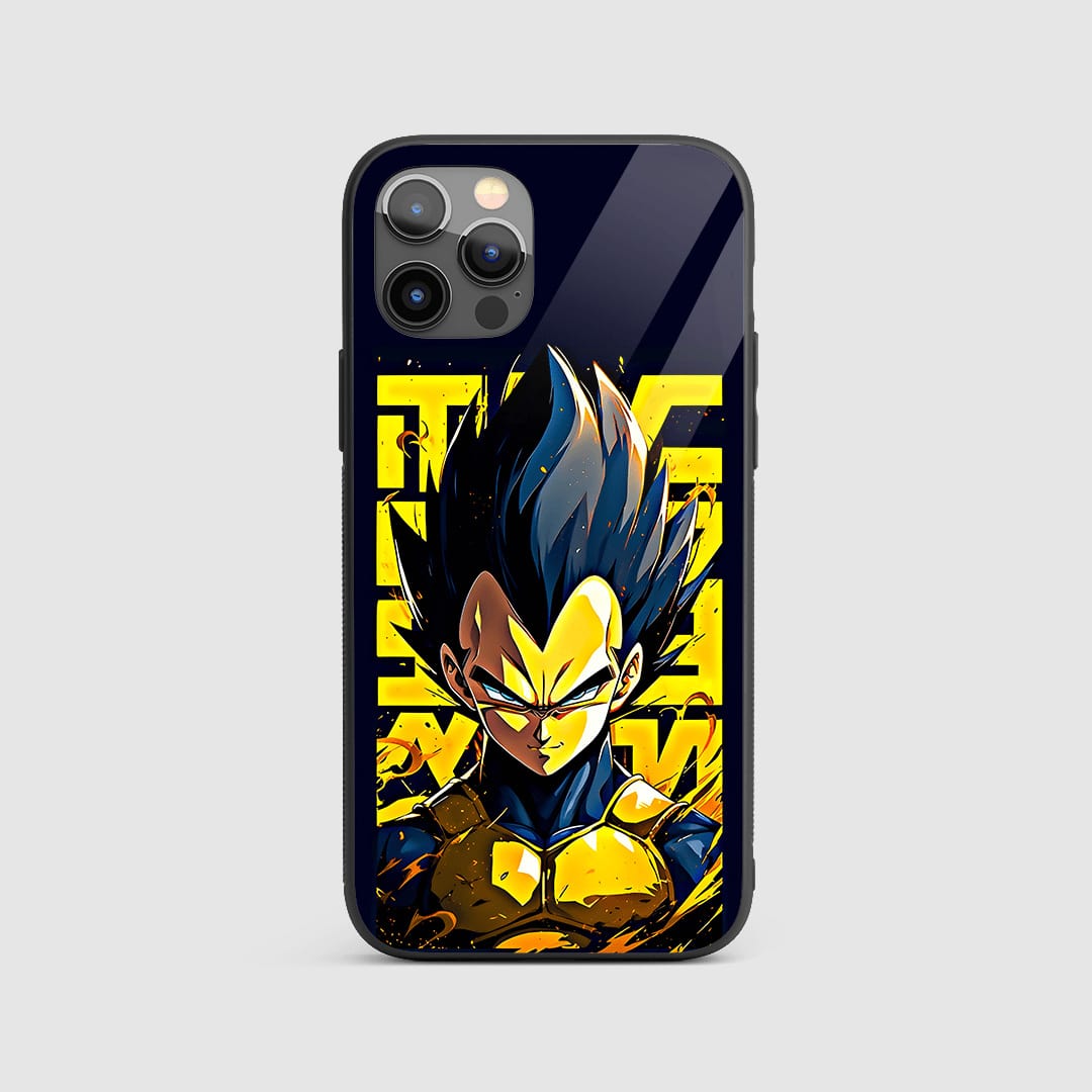 Vegeta Graphic Silicone Armored Phone Cover front view with Saiyan artwork.