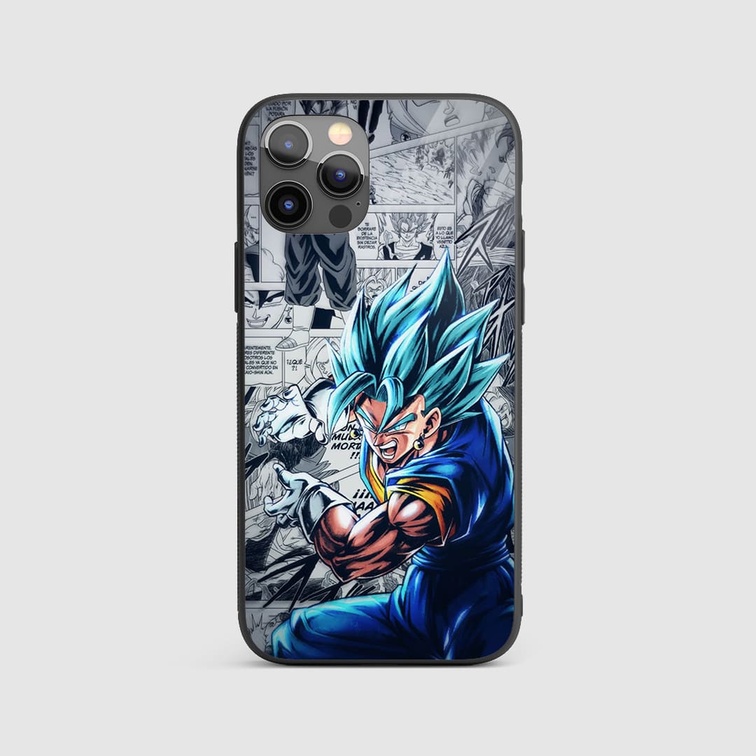 Vegeta Manga Silicone Armored Phone Case featuring classic manga artwork of Vegeta.