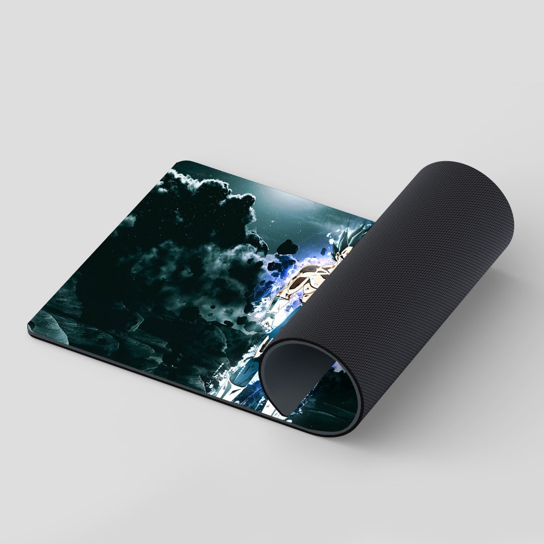 Smooth Vegeta Power themed desk mat for fans