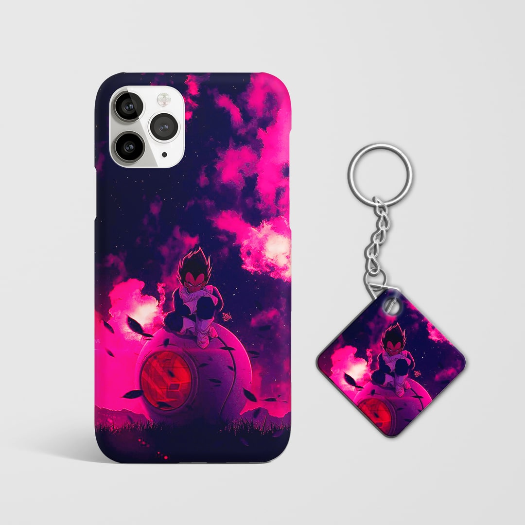 Stylish Dragon Ball Vegeta Capsule phone case with Keychain