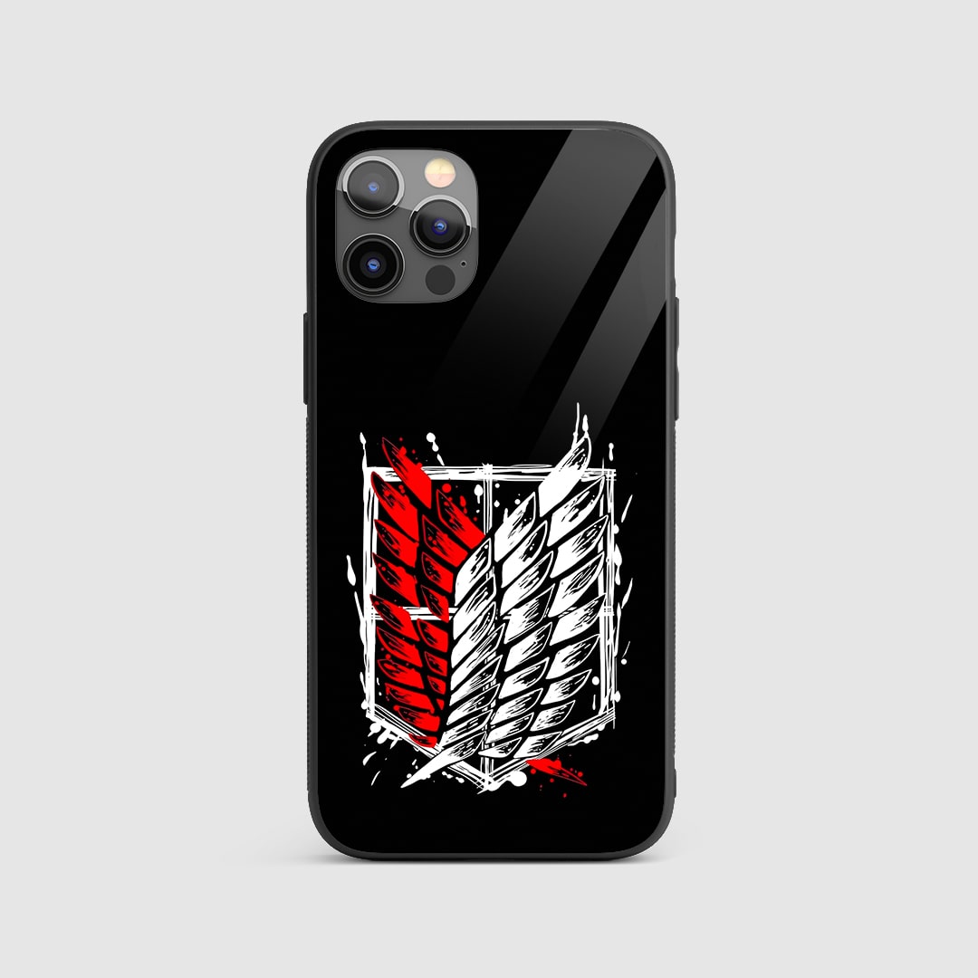 Wings of Freedom Minimal Silicone Armored Phone Case front view.