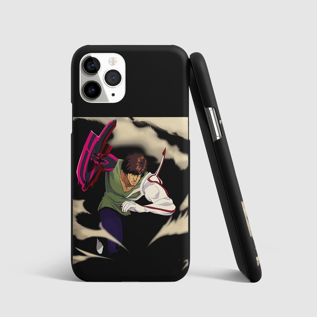 Striking artwork of Yasutora Sado from "Bleach" on phone cover.