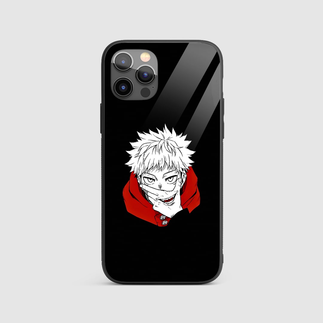 Yuji Itadori Minimalist Silicone Armored Phone Case with a sleek and simple design highlighting his character.