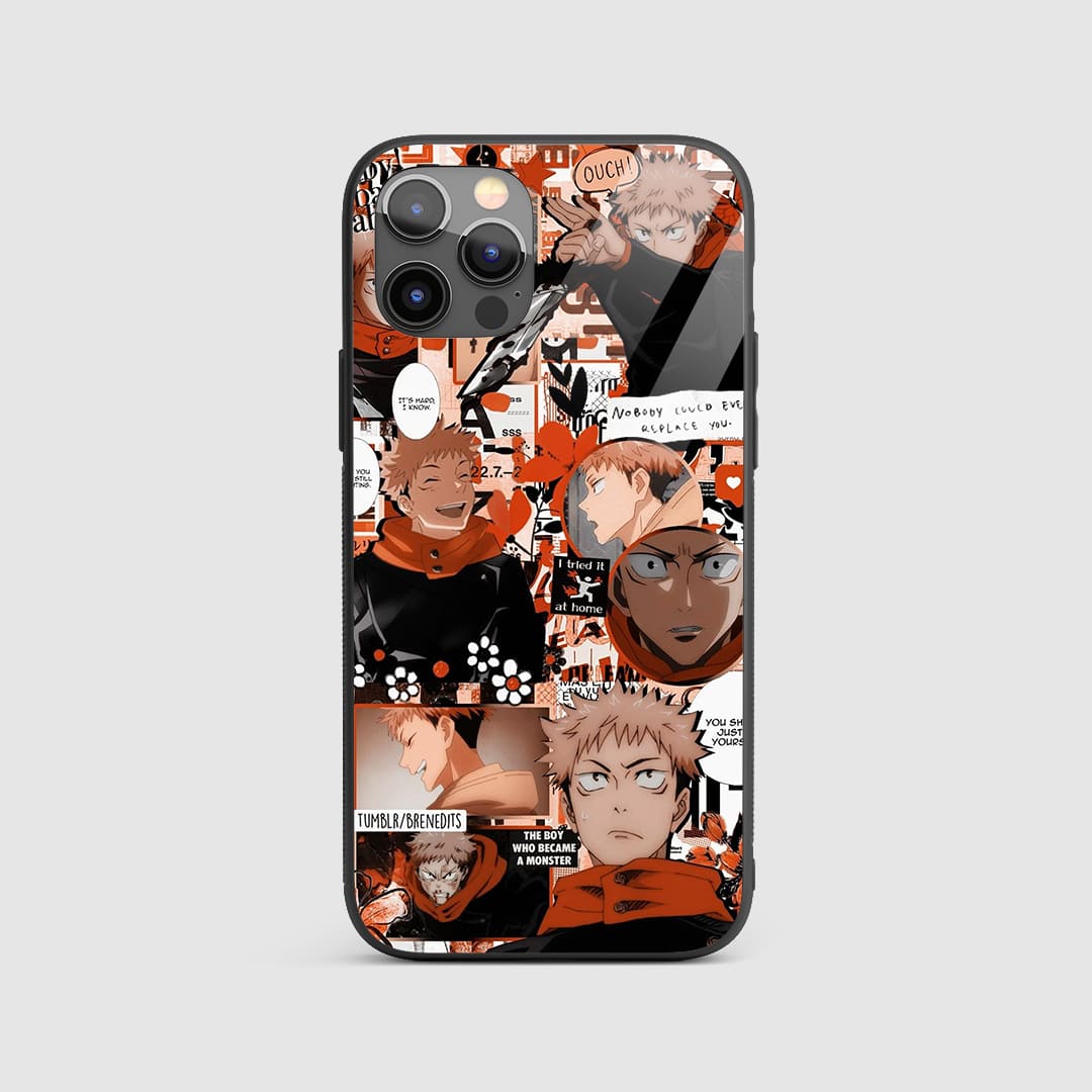 Yuji Orange Theme Silicone Armored Phone Case with a vibrant and energetic orange design.