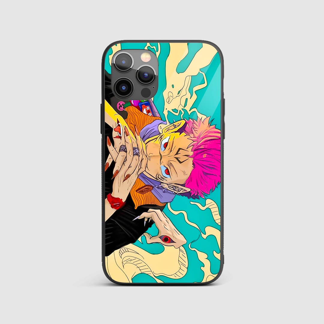 Yuji Itadori Cool Silicone Armored Phone Case front view with sleek design