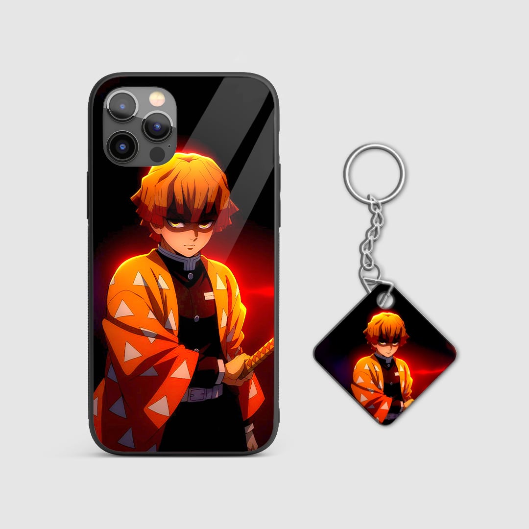 Durable Zenitsu glowing silicone armored case with Keychain