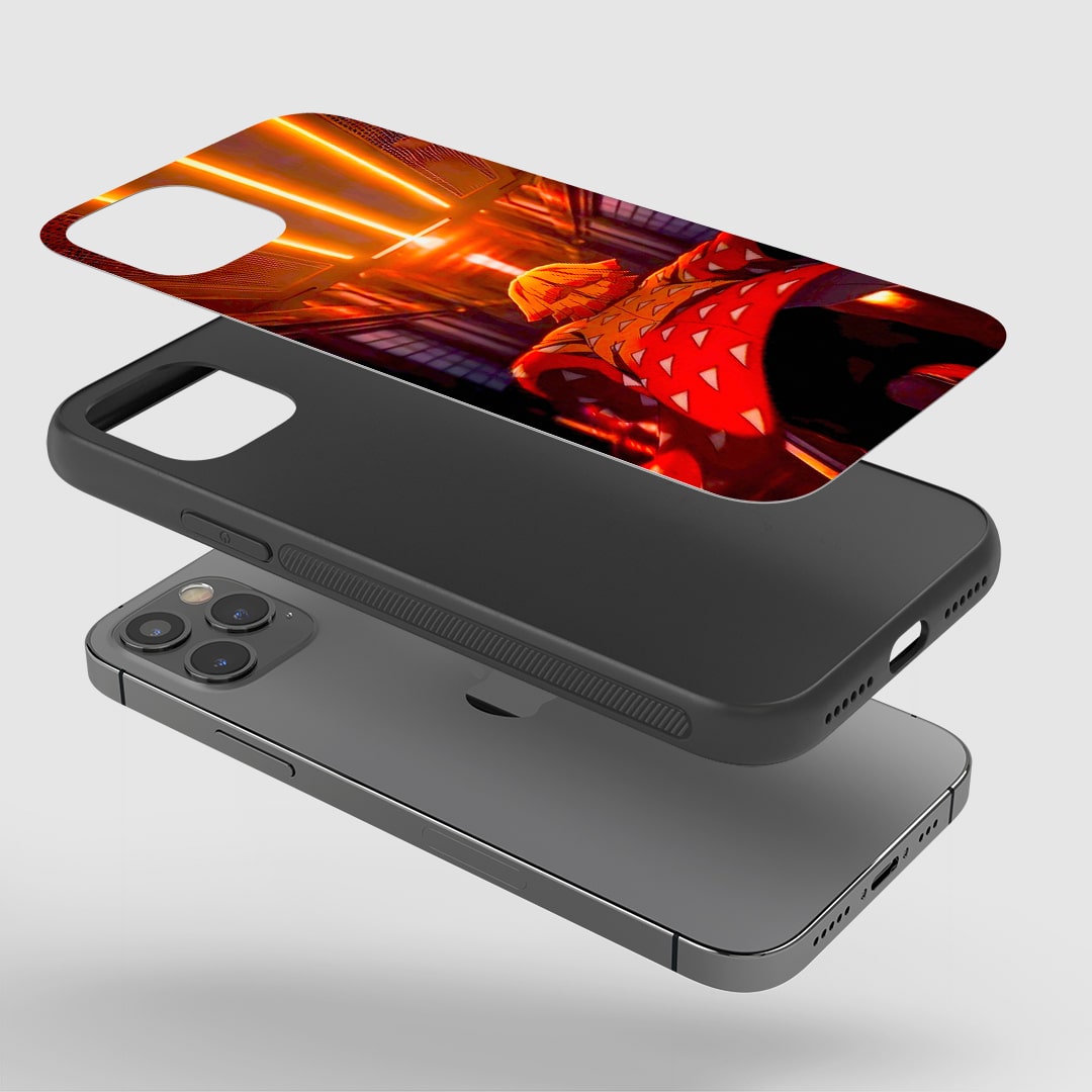Close-up of durable Zenitsu Running silicone phone cover