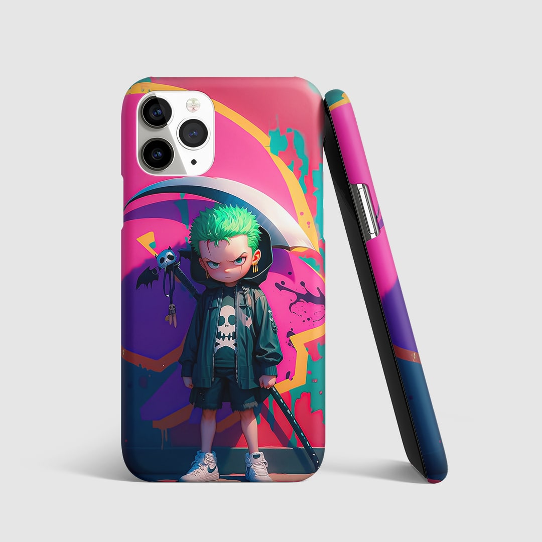 Zoro Ghibli Phone Cover front view with soft crossover design.