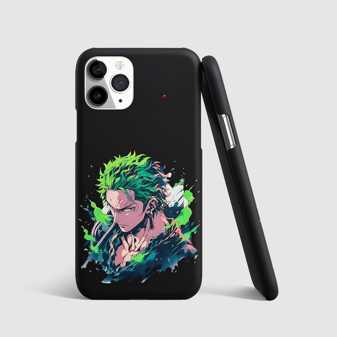 Zoro Minimal Phone Cover front view with clean anime artwork.