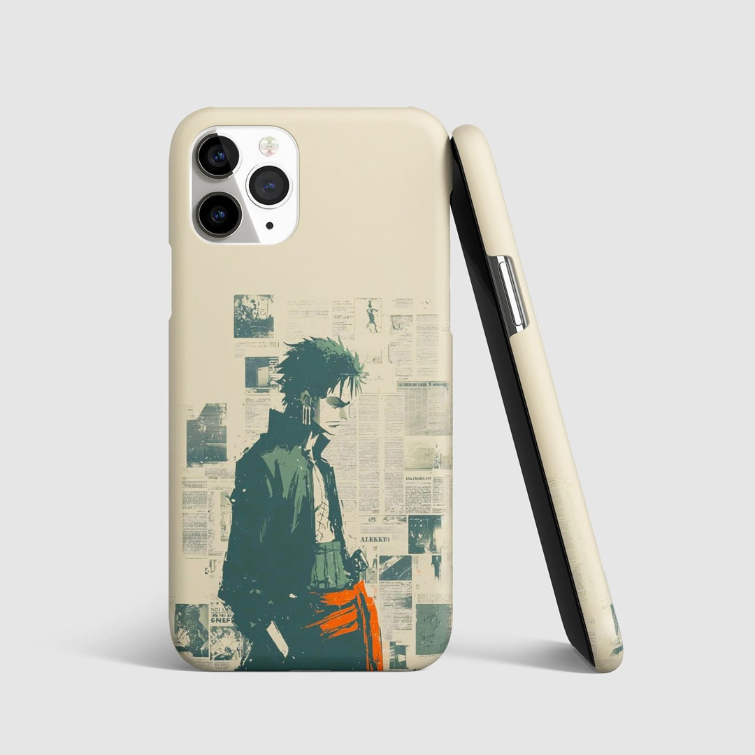 Zoro Newspaper Backdrop Anime Phone Cover