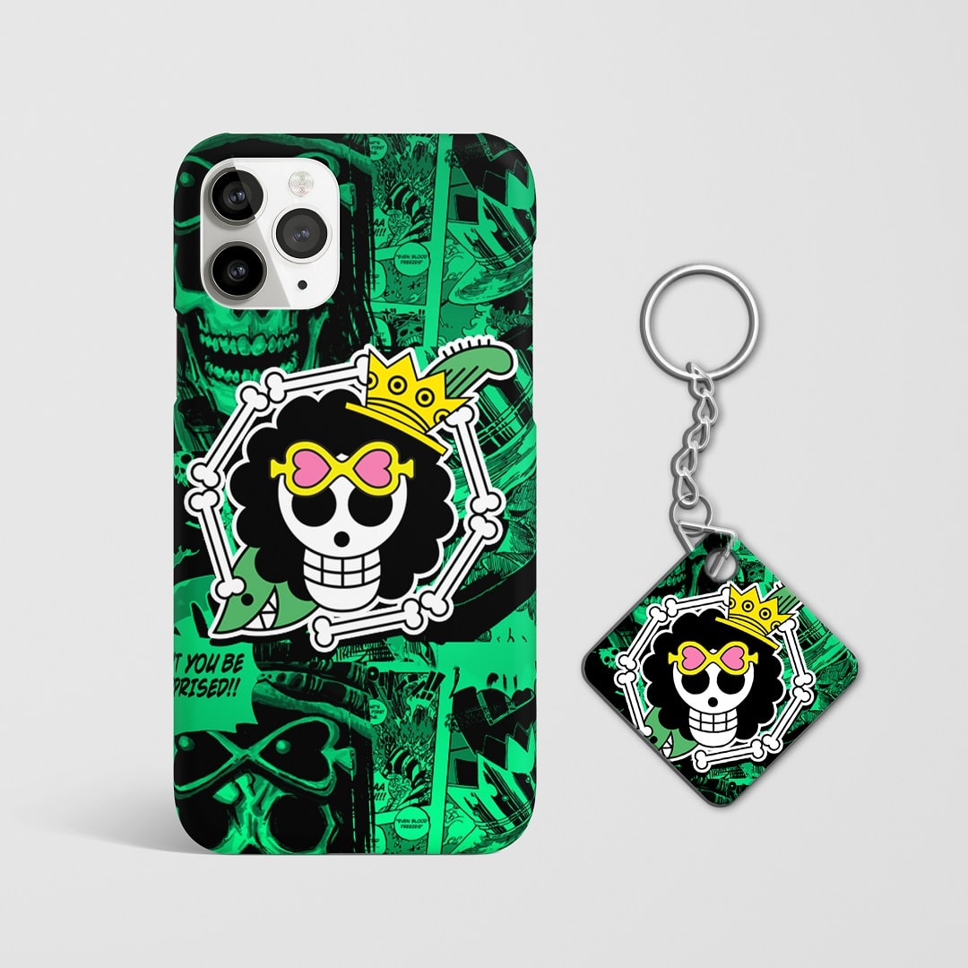 Close-up of Brook Symbol Design Phone Cover, highlighting detailed 3D matte design with Keychain.