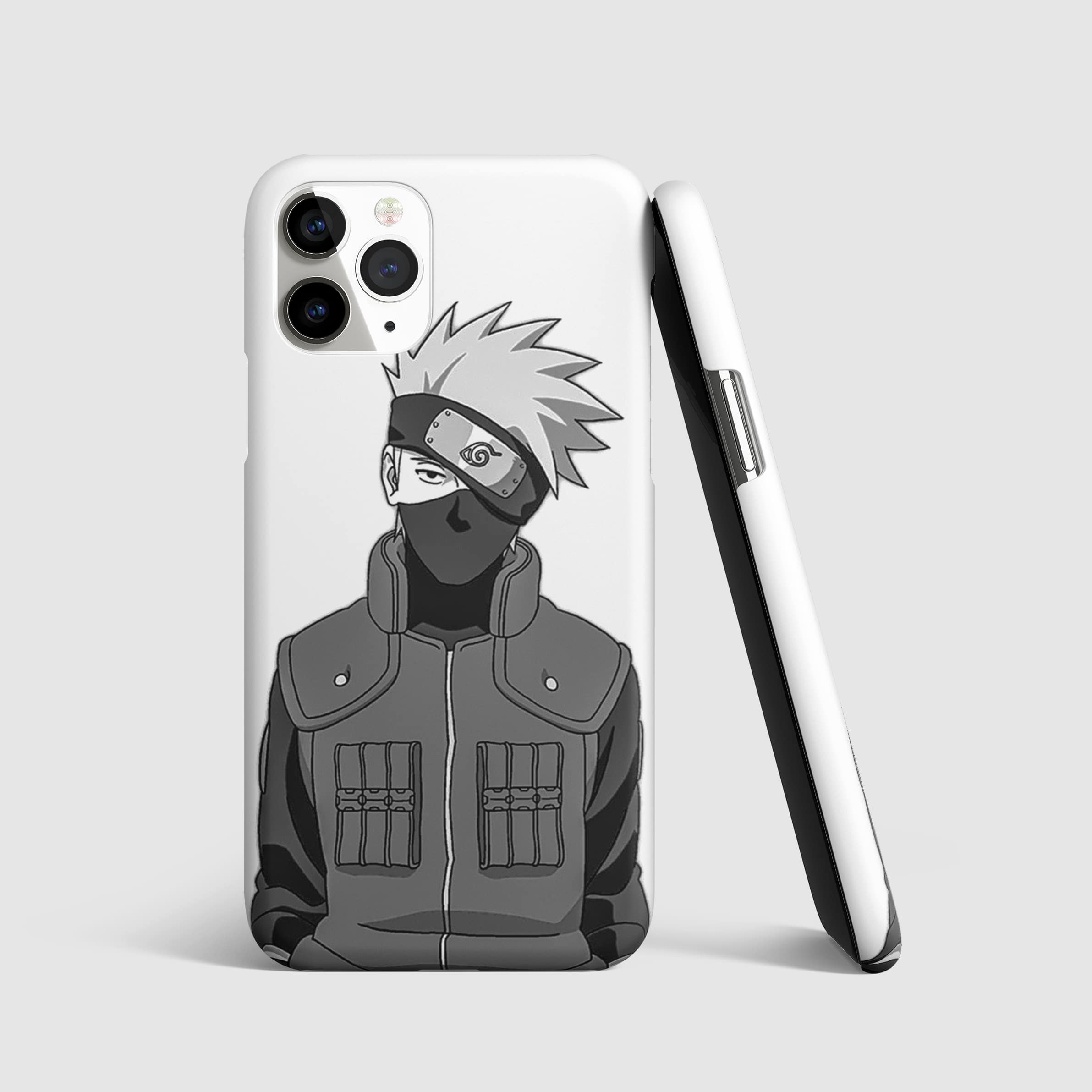 Kakashi Hatake Black White Phone Cover with 3D matte finish, featuring the iconic Kakashi Hatake design.