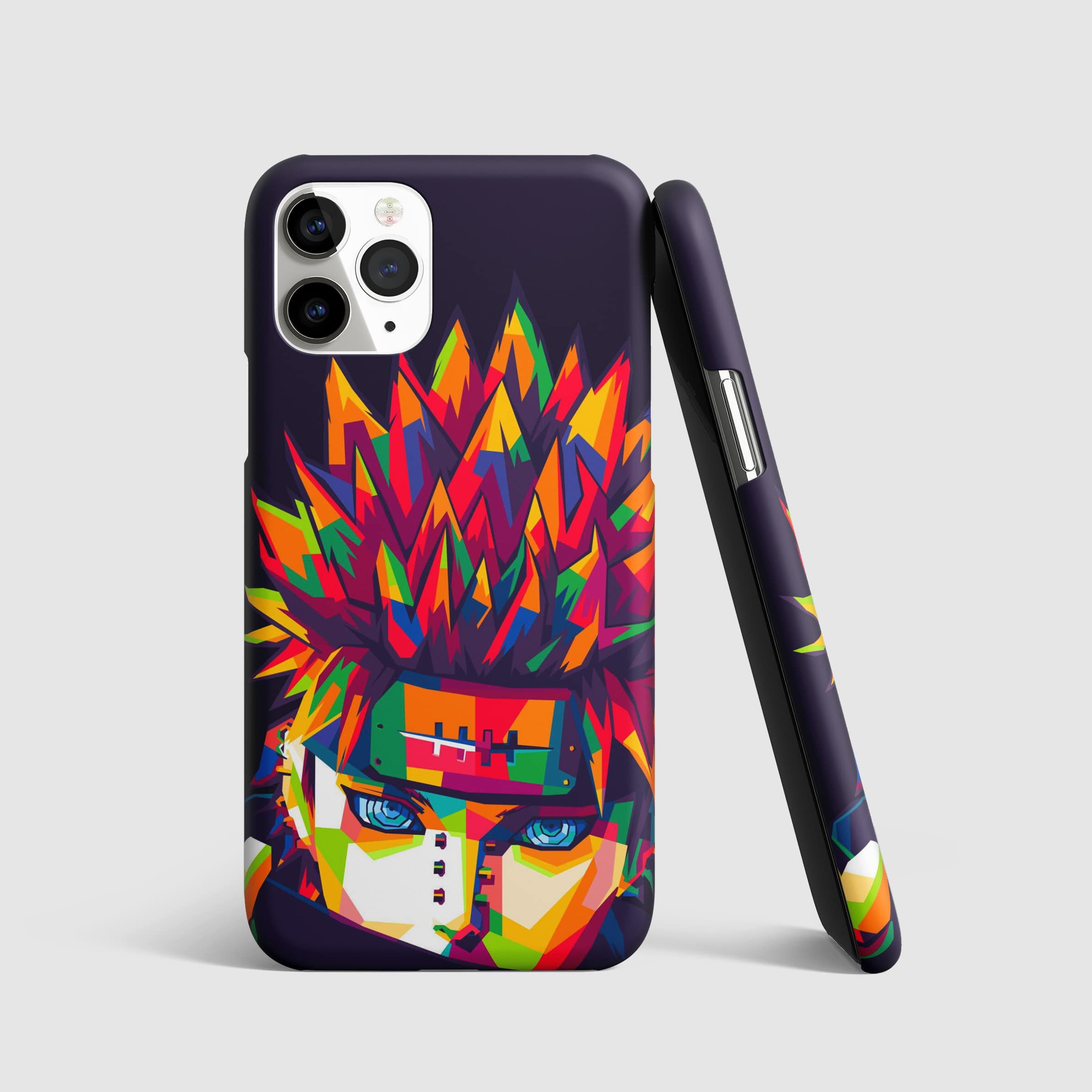 Naruto Uzumaki Colored Phone Cover with 3D matte finish, featuring vibrant Naruto design.