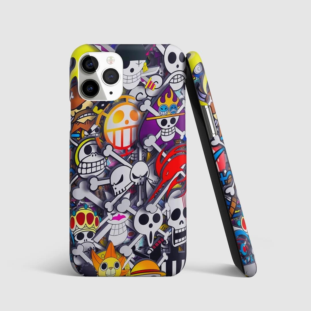 One Piece Sticker Art Phone Cover with 3D matte finish design.