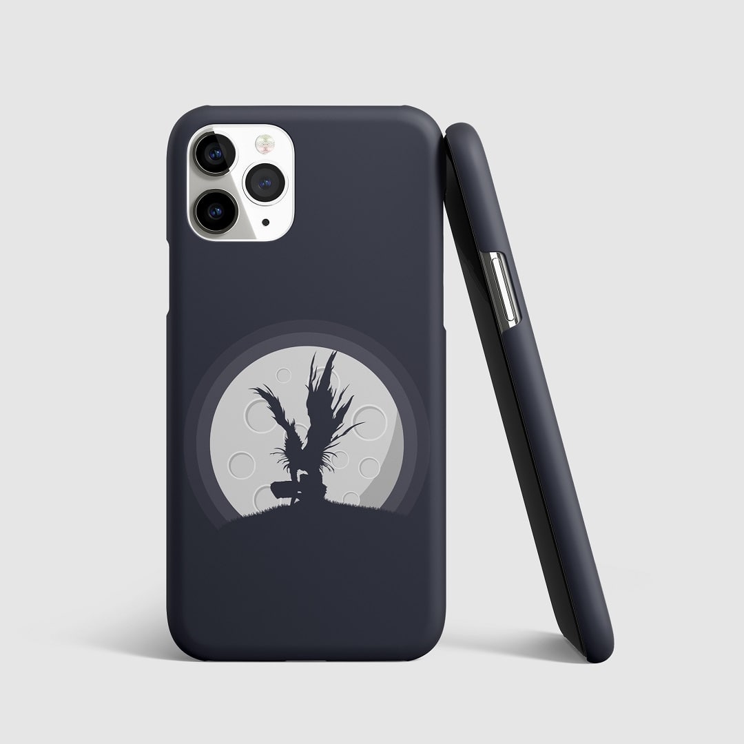Striking artwork of the Shinigami from "Death Note" on phone cover.