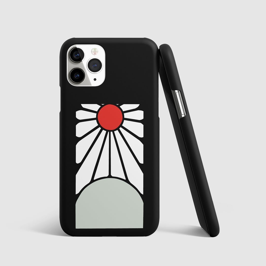 Iconic earrings design of Tanjiro Kamado on phone cover.