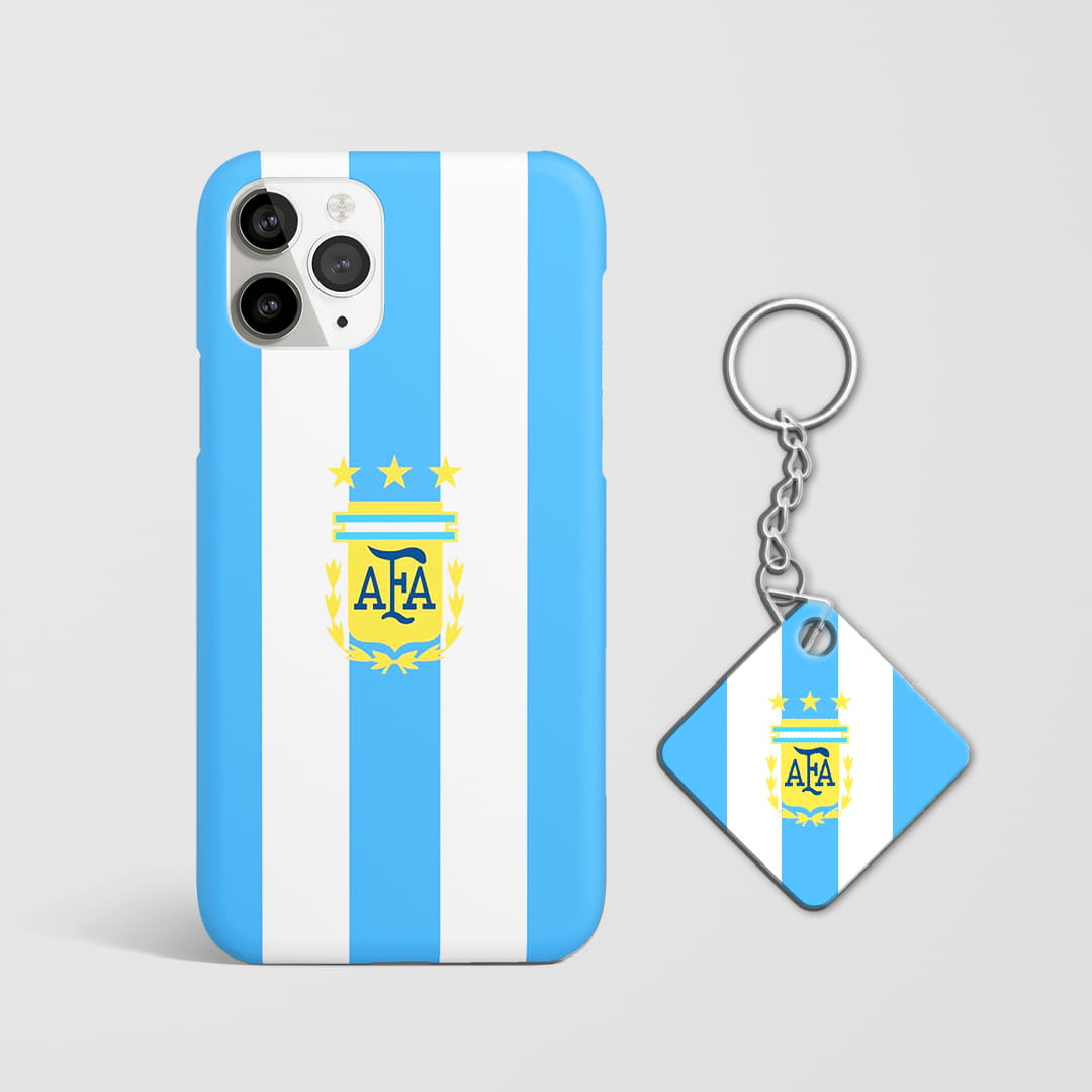 Argentina AFA crest 3 stars phone case with Keychain