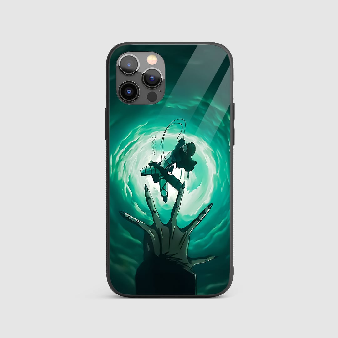AOT Steel Blade Silicone Armored Phone Case with twin blade design.