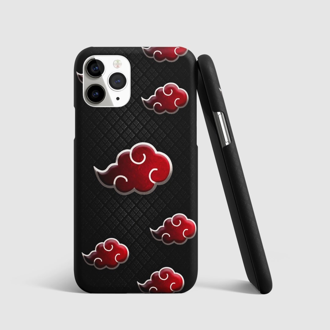 Akatsuki Texture Cloud Phone Cover with 3D matte finish, featuring the iconic textured red cloud design.