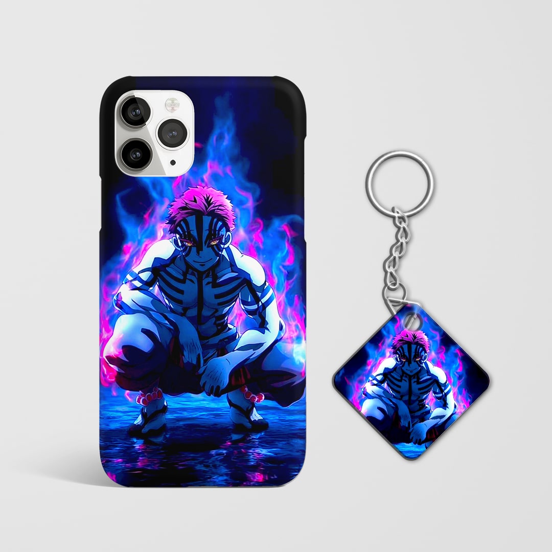 Demon Slayer Akaza Revenge Protective Case with Keychain