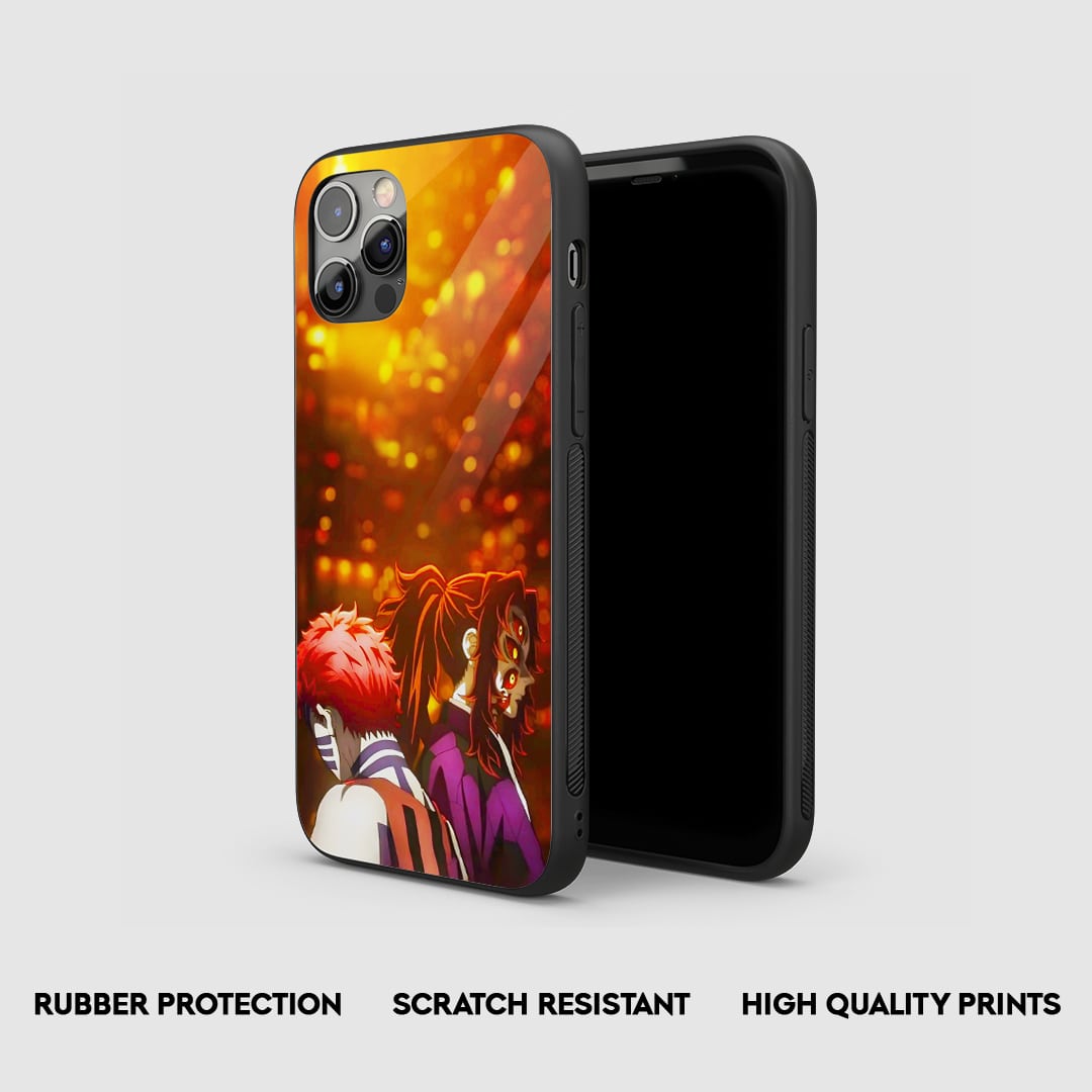 Durable silicone armored case Akaza X Kokushibo