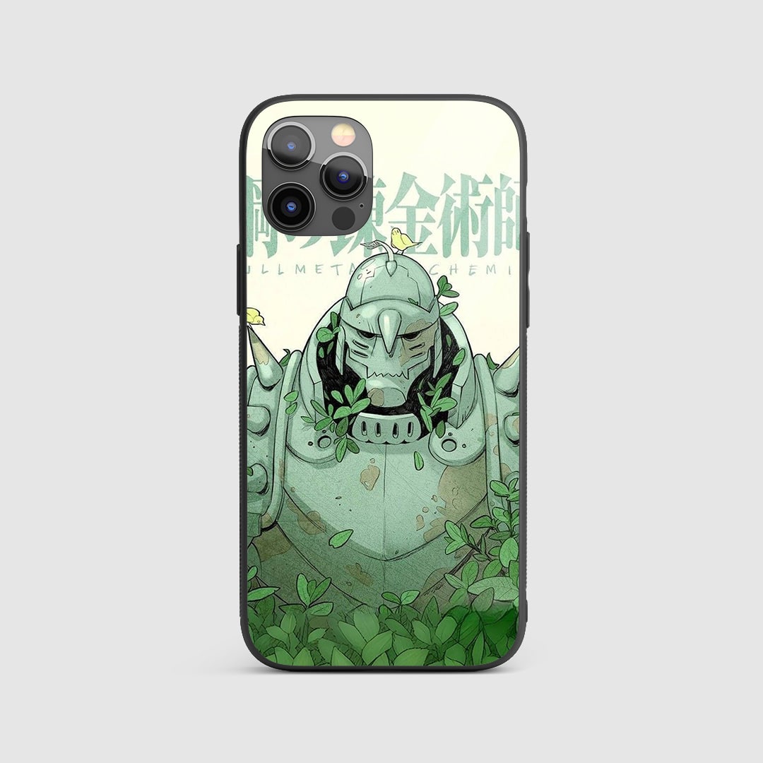 Alphonse green aesthetic silicone armored phone case