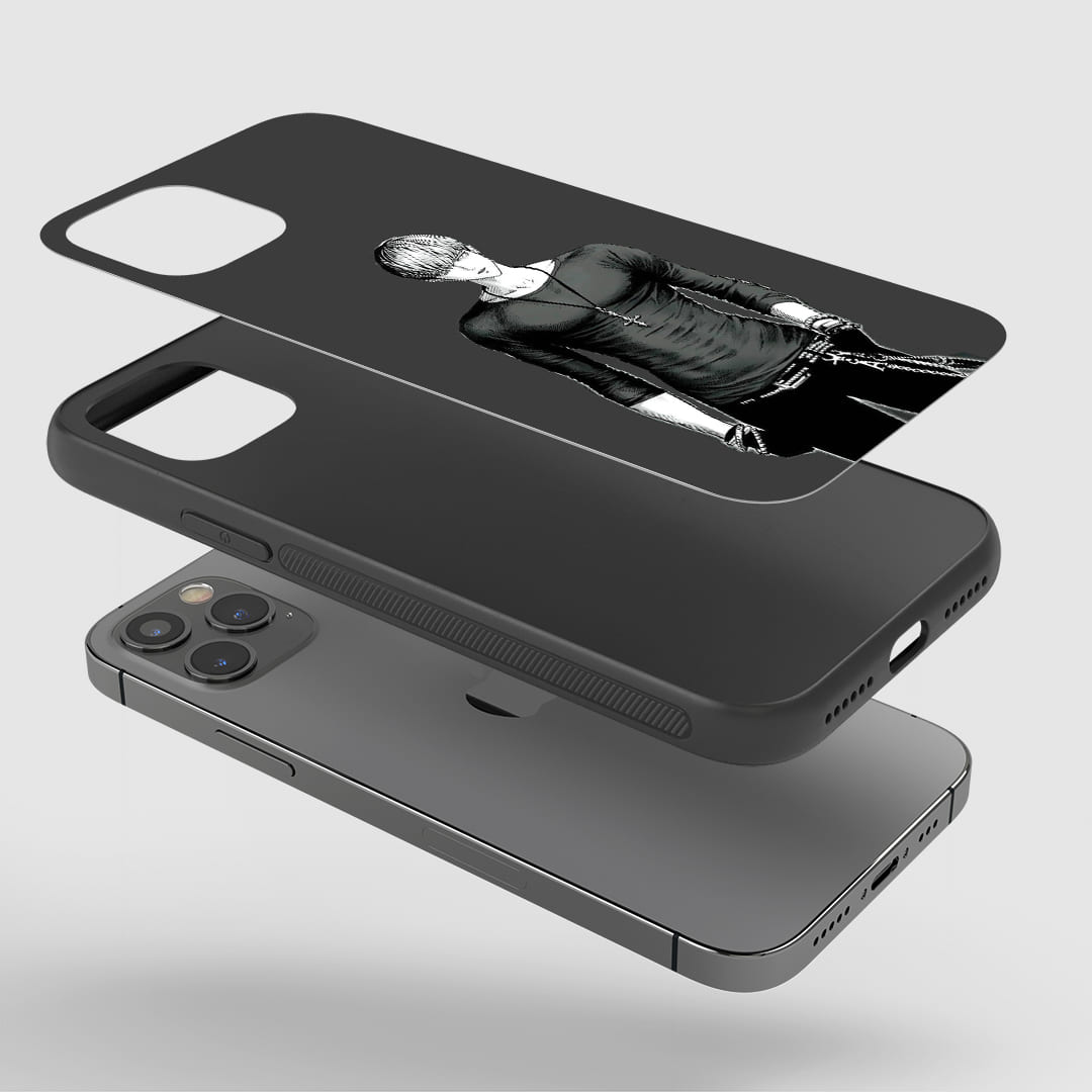 Amai Mask Phone Case installed on a smartphone, offering robust protection and a unique design.