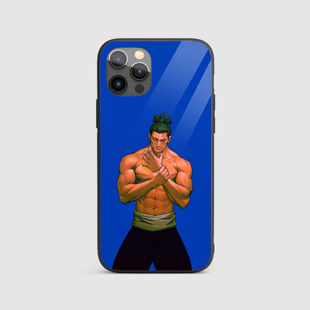 Aoi Todo Blue Silicone Armored Phone Case with a dynamic image of Todo in action.