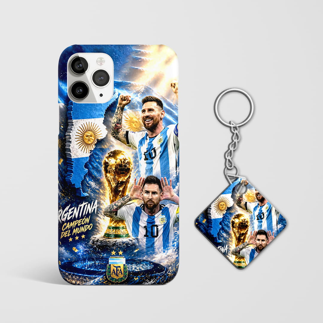 Argentina World Champions phone case with Keychain